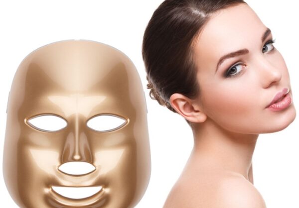 Masque LED Photon Doré — Soin Anti-acné & Rajeunissement