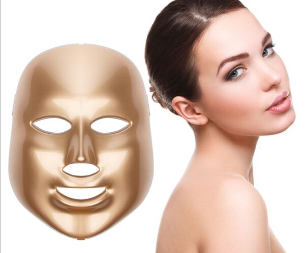 Masque LED Photon Doré — Soin Anti-acné & Rajeunissement