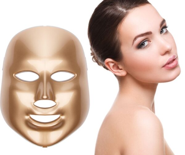 Masque LED Photon Doré — Soin Anti-acné & Rajeunissement