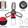 Lampe LED Pliable 2‑en‑1 — Rechargeable & Powerbank