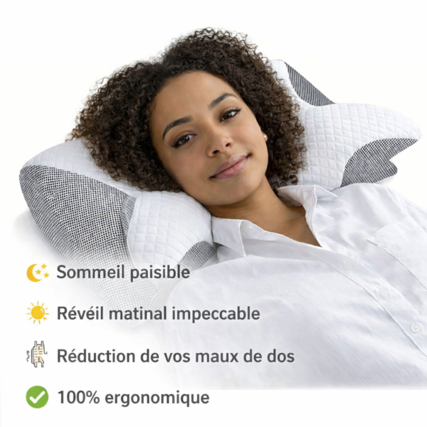 Oreiller Cervical 2-en-1 — Confort Mémoire