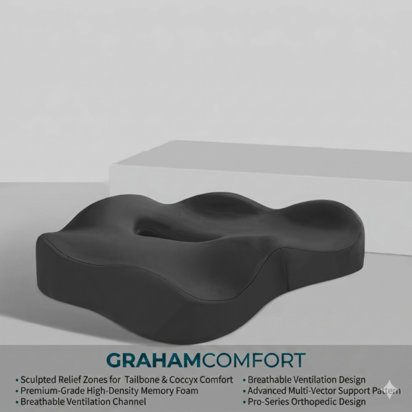 Coussin de siège de voiture à mémoire de forme et oreiller de soutien lombaire – Coussin élastique souple pour chaise de bureau, idéal pour le travail sur bureau.