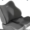 Coussin de siège de voiture à mémoire de forme et oreiller de soutien lombaire – Coussin élastique souple pour chaise de bureau, idéal pour le travail sur bureau.