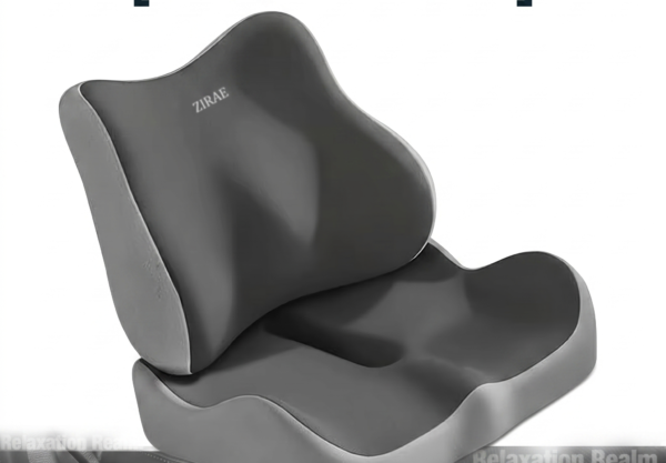 Coussin de siège de voiture à mémoire de forme et oreiller de soutien lombaire – Coussin élastique souple pour chaise de bureau, idéal pour le travail sur bureau.