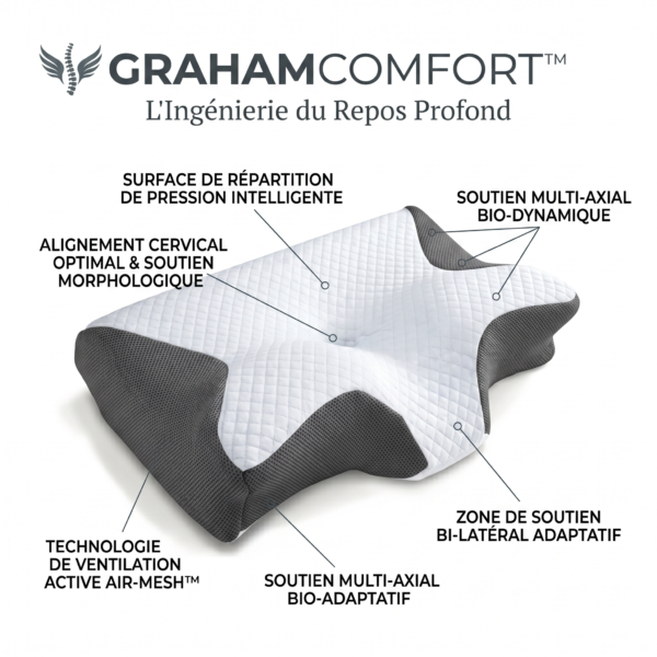 Oreiller Cervical 2-en-1 — Confort Mémoire