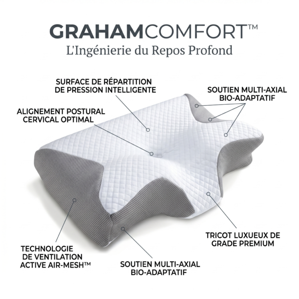 Oreiller Cervical 2-en-1 — Confort Mémoire