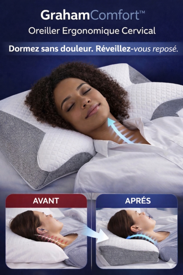 Gemini_Generated_Image_tm7mf8tm7mf8tm7m Oreiller Cervical Ergonomique 2-en-1 - Confort & Soutien